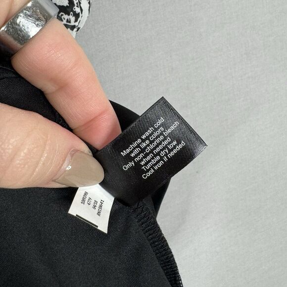 Lane Bryant Womens Top 16 Black Floral Blouse Tiered Flutter Sleeve Feminine - Picture 14 of 15